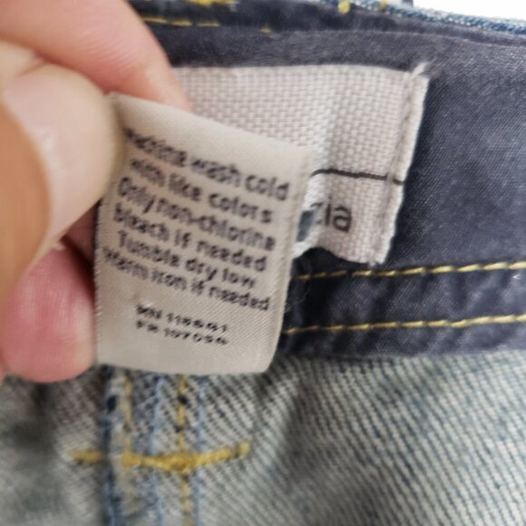 Venezia Blue Denim Button Down Knee Length Boho Western Skirt Size 14 - Picture 9 of 10